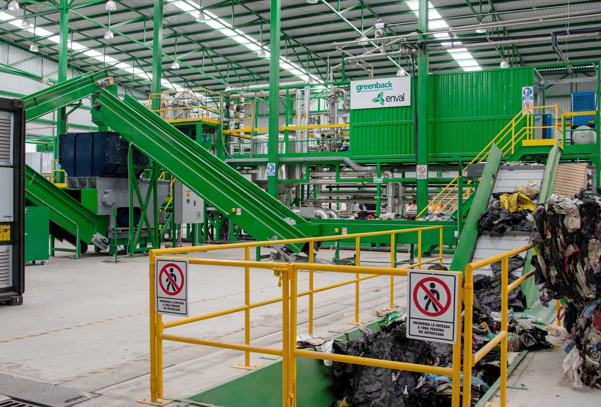 Instalación FlowDrya en una planta de reciclaje