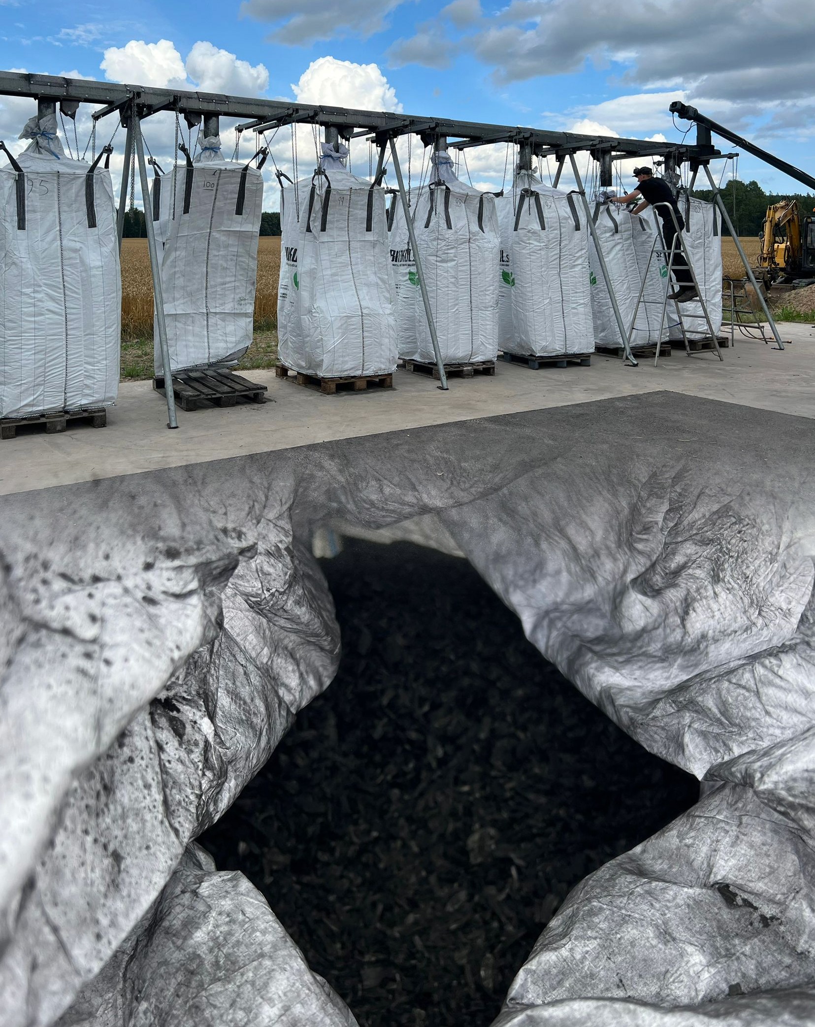 Stronga-Hackschnitzeltrockner bei Kisebo Lantbruk AB, Schweden