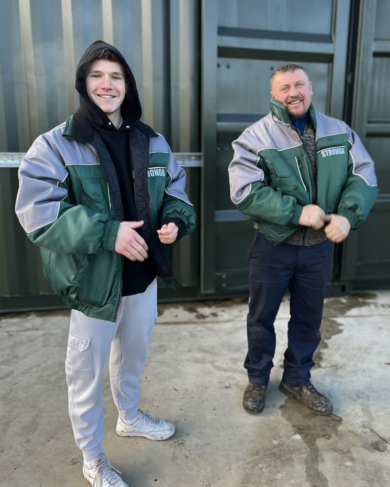 Stronga team members in company jackets